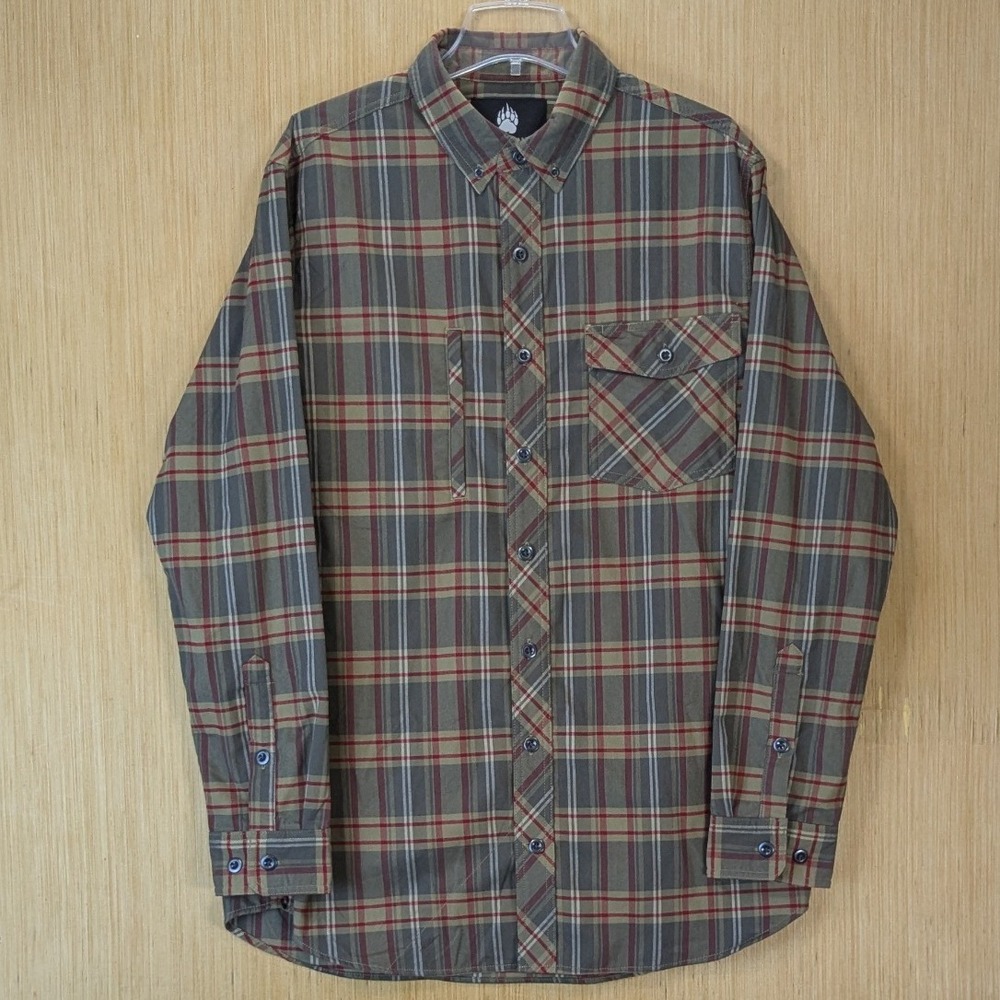 Alaskan Hardgear Duluth Trading Co Boars Nest Flannel Shirt Size L Tall Plaid